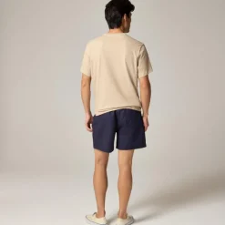 Sueded cotton V-neck T-shirt