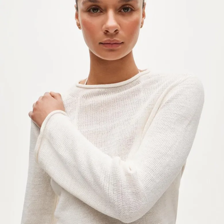 Summer Rollneck™ sweater in linen blend
