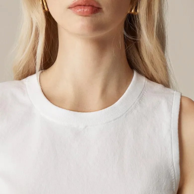 Sweater shell in premium ultra-fine cotton blend