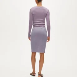 Sweater-skirt with Lurex® metallic threads