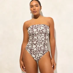 SZ Blockprints™ X J.Crew Gemma ruched bandeau one-piece