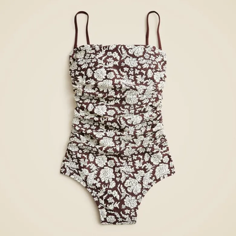 SZ Blockprints™ X J.Crew Gemma ruched bandeau one-piece