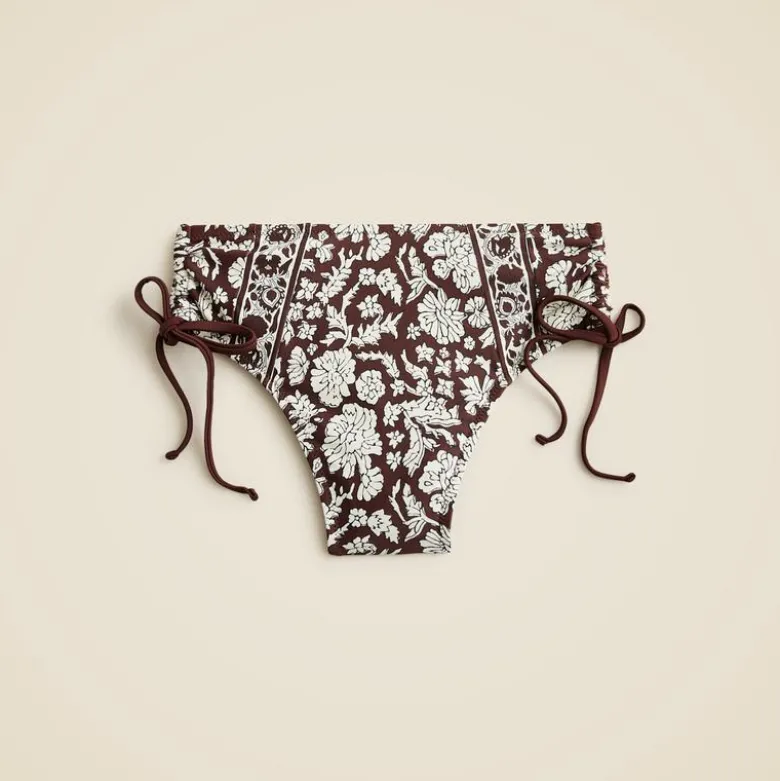 SZ Blockprints™ X J.Crew Hallie ruched bikini bottom with side ties