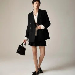 Tailored peacoat in Italian wool-blend melton