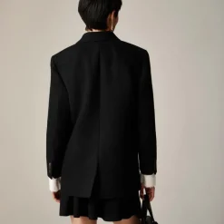 Tailored peacoat in Italian wool-blend melton