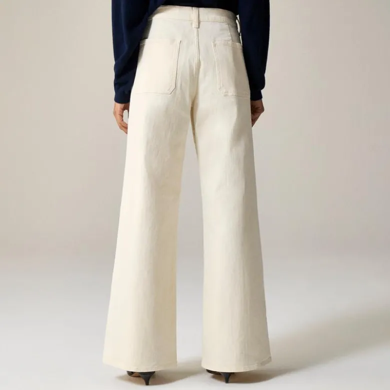 Tall camp-pocket wide-leg jean