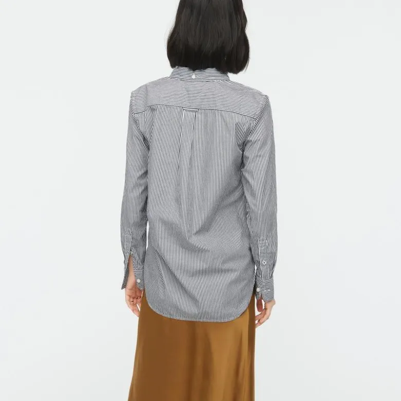 Tall classic-fit washed cotton poplin shirt in stripe