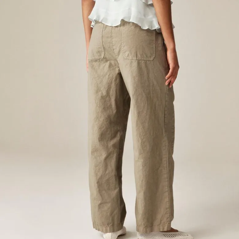 Tall relaxed utility pant in cotton blend