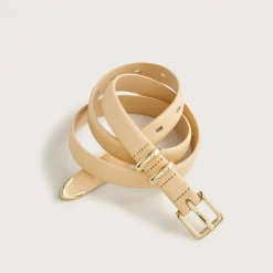 Thin leather belt