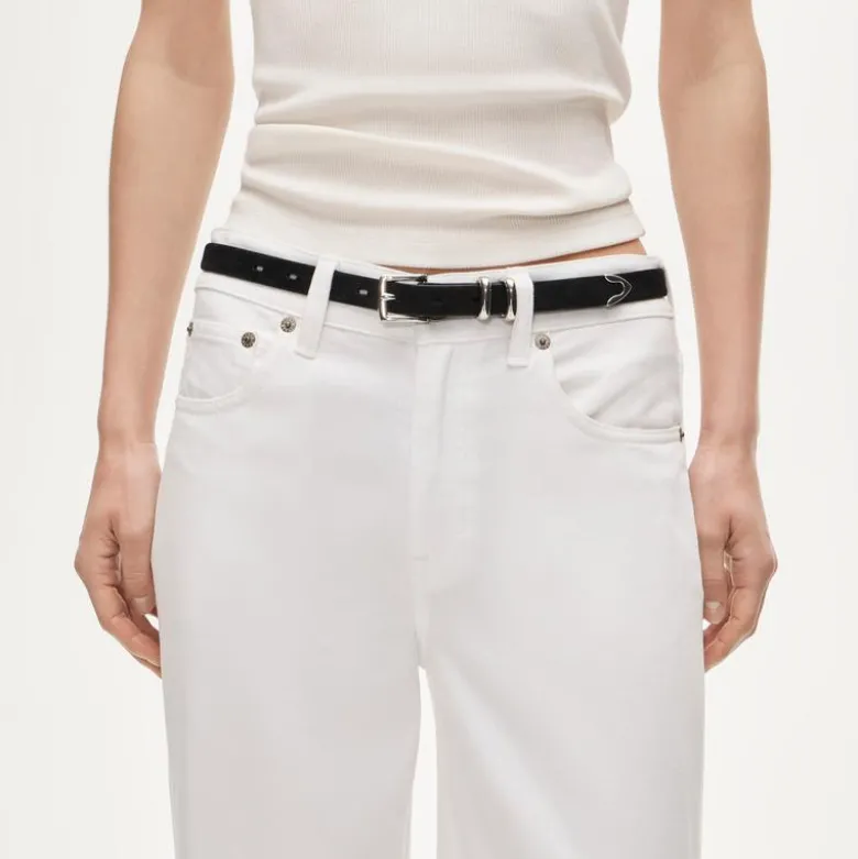 Thin suede belt