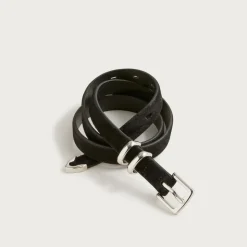 Thin suede belt
