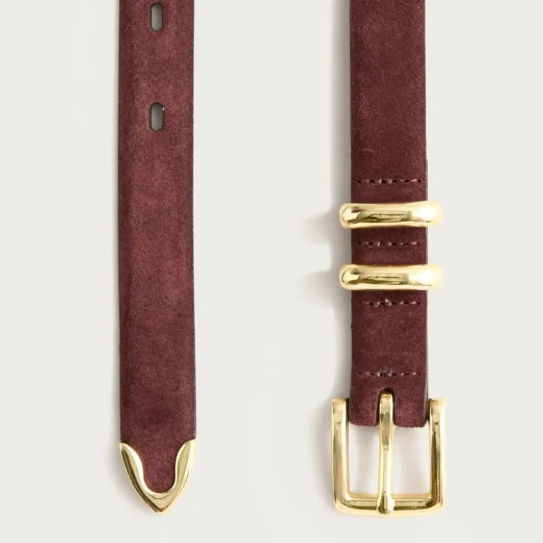 Thin suede belt