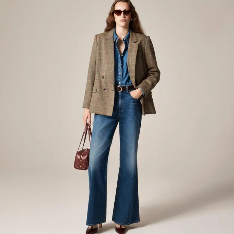 Étienne cropped button-up shirt in chambray