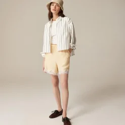 Étienne cropped button-up shirt in stripe