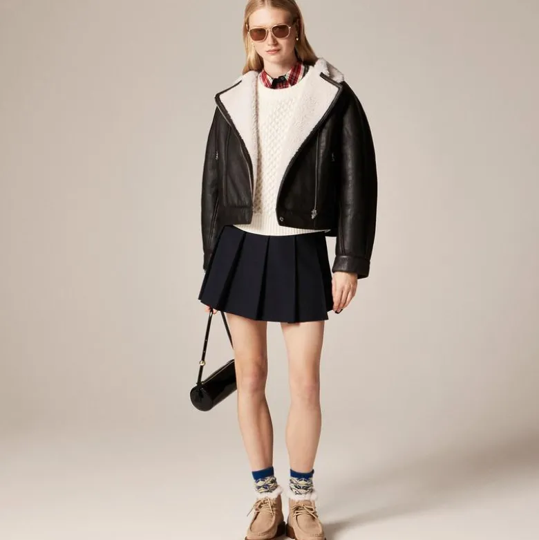 Étienne cropped shirt in Stewart tartan cotton poplin