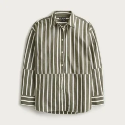 Étienne oversized shirt in offset-stripe cotton poplin
