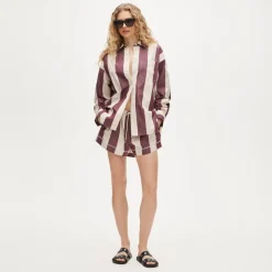 Étienne oversized shirt in striped cotton poplin
