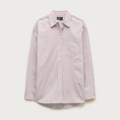 Étienne oversized shirt in striped cotton poplin