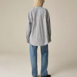 Étienne oversized shirt in striped lightweight oxford