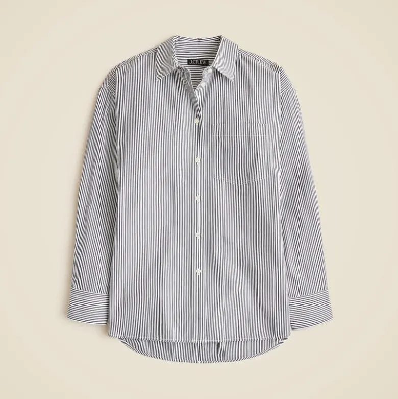 Étienne oversized shirt in striped lightweight oxford