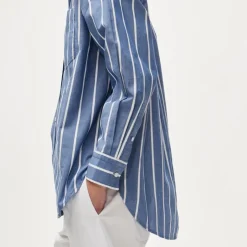 Étienne oversized shirt in dobby stripe