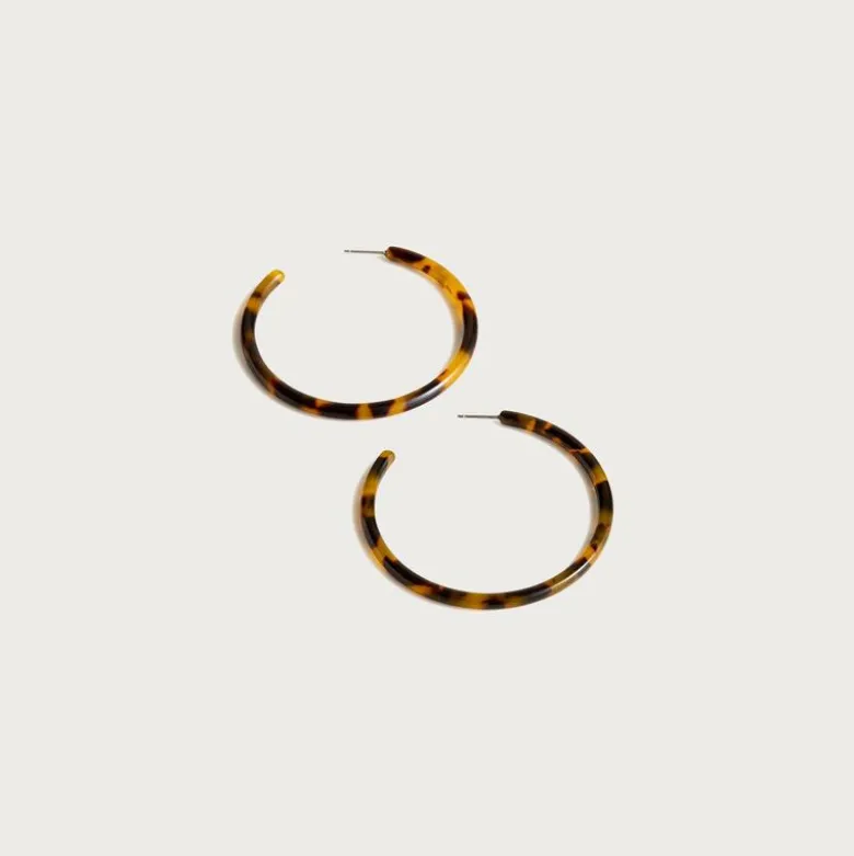 Tortoise hoop earrings