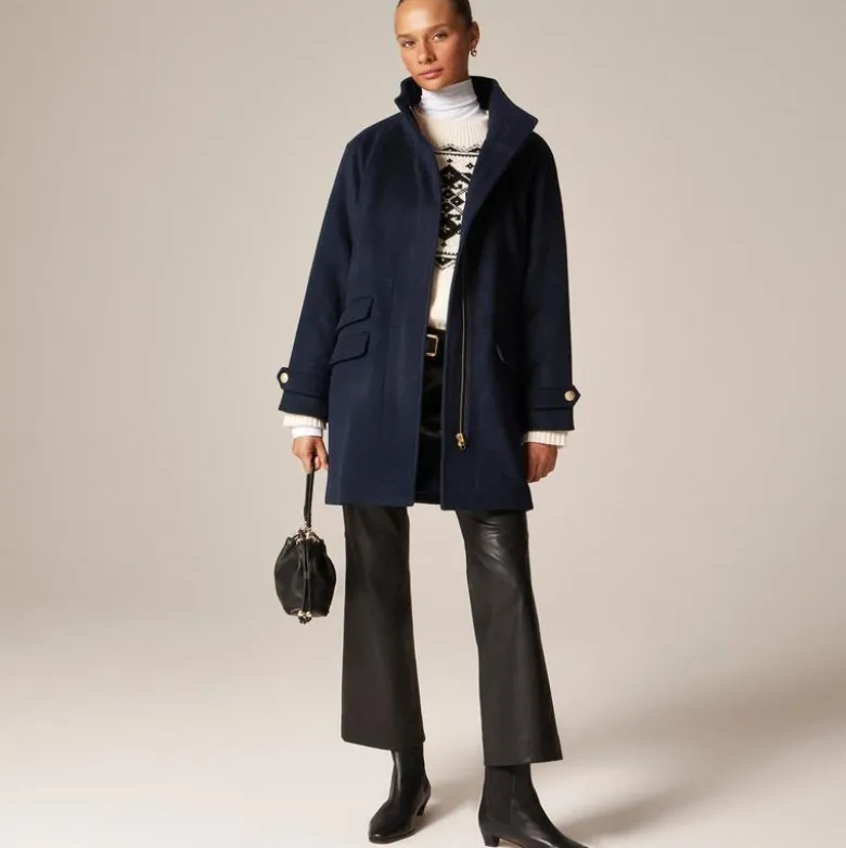 Toscana coat in drapey wool blend