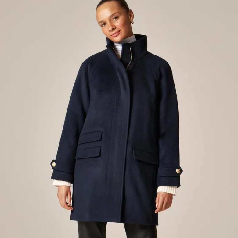 Toscana coat in drapey wool blend