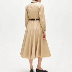 Trench shirt-dress in cotton poplin