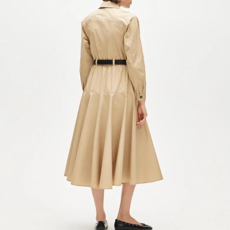 Trench shirt-dress in cotton poplin
