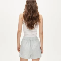 Tropez short in linen stripe