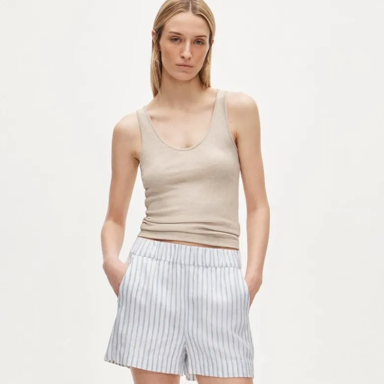 Tropez short in linen stripe