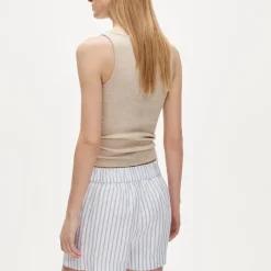 Tropez short in linen stripe