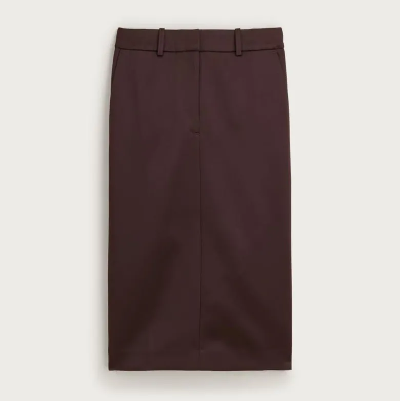 Trouser pencil skirt in duchesse satin