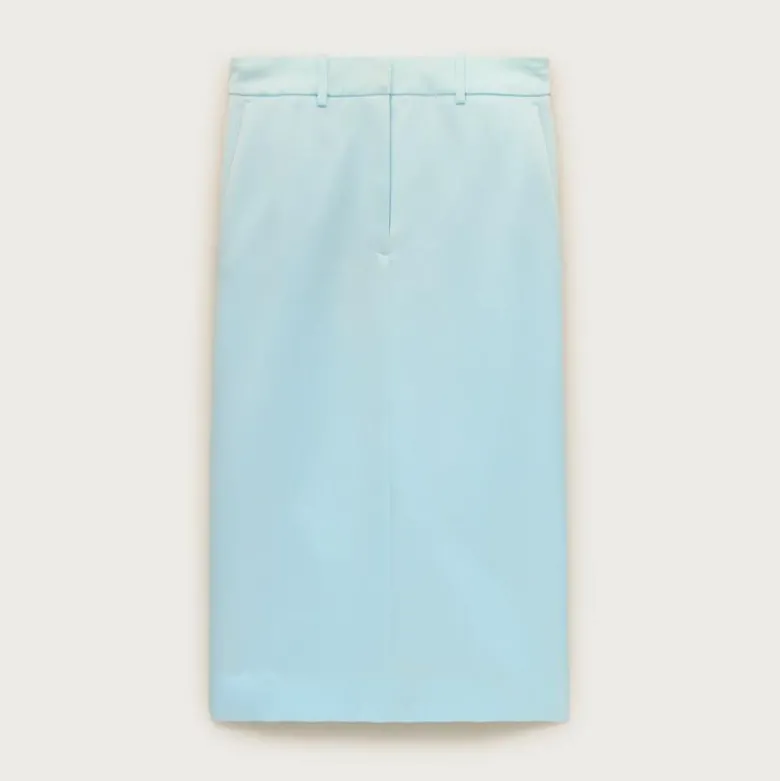 Trouser pencil skirt in duchesse satin