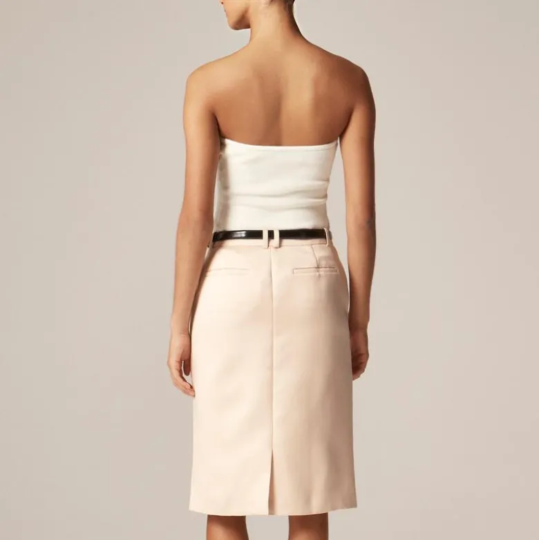Trouser pencil skirt in duchesse satin