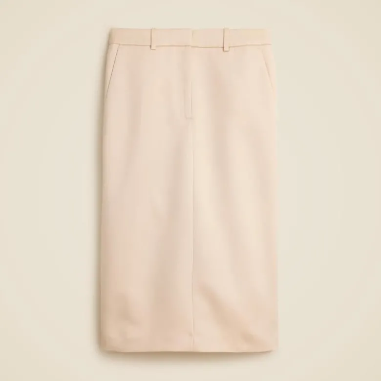 Trouser pencil skirt in duchesse satin