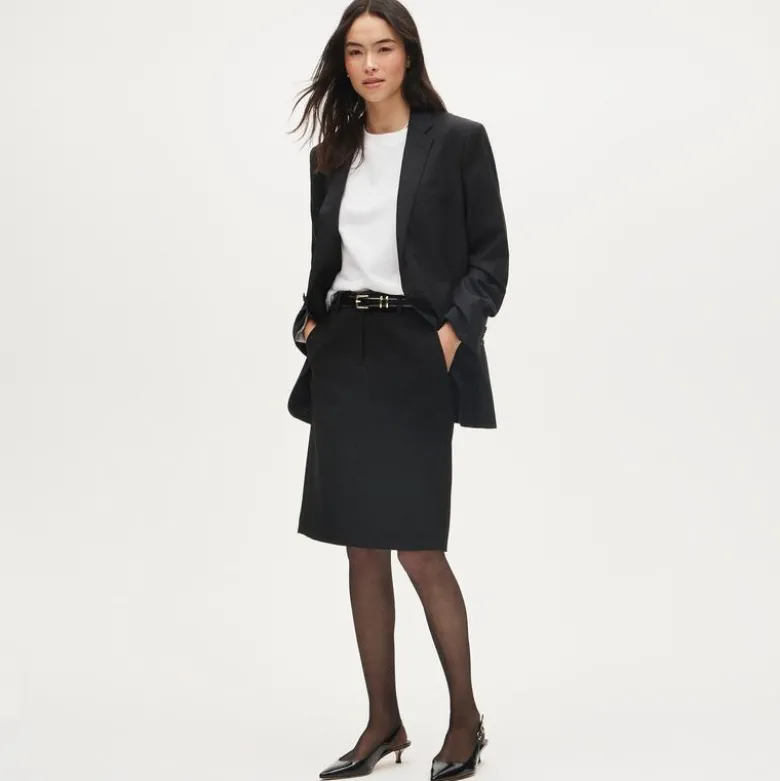 Trouser pencil skirt in four-season stretch