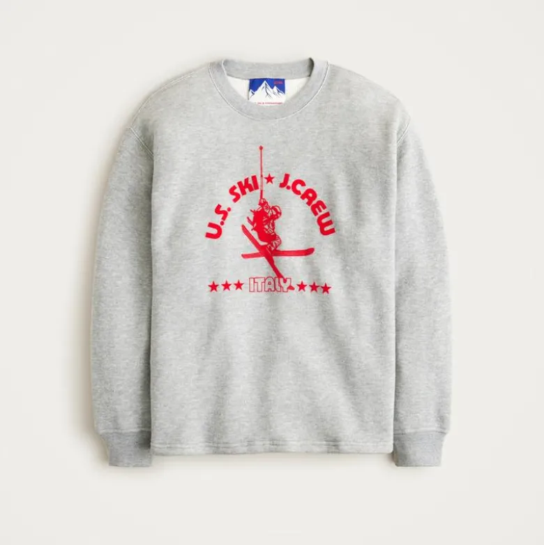 U.S. Ski & Snowboard by J.Crew heritage terry graphic crewneck sweatshirt
