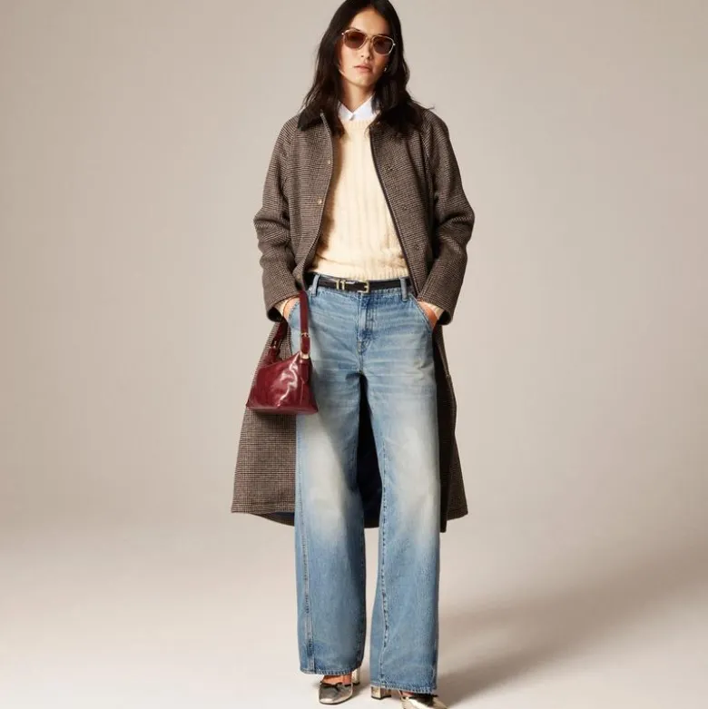 Utility low-rise wide-leg jean