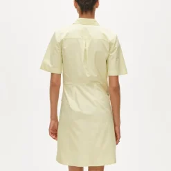 Utility shirt-dress in cotton poplin