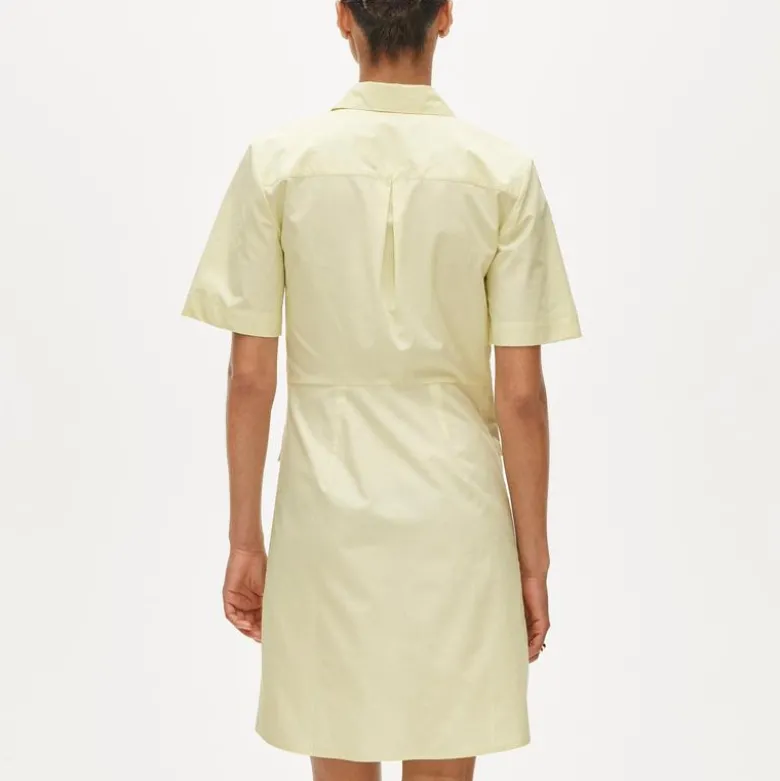 Utility shirt-dress in cotton poplin