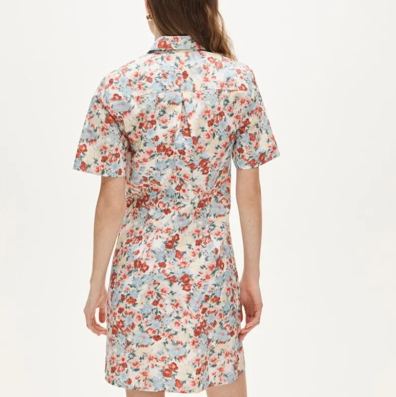 Utility shirt-dress in floral print