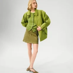 Utility-pocket mini skirt