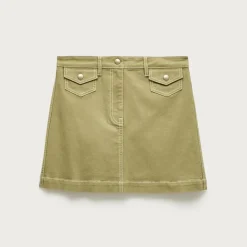 Utility-pocket mini skirt