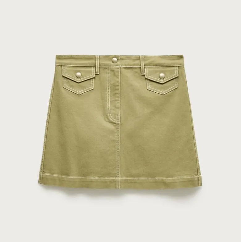 Utility-pocket mini skirt