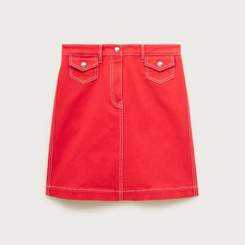 Utility-pocket pencil skirt