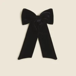 Velvet bow hair clip