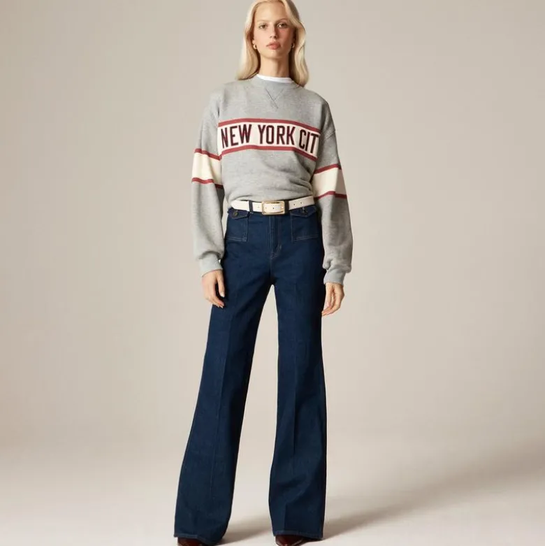Vintage flare jean with flap pockets