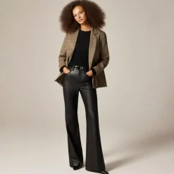 Vintage flare pant in faux leather